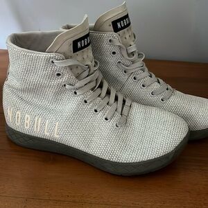 NOBULL high top gym shoes.